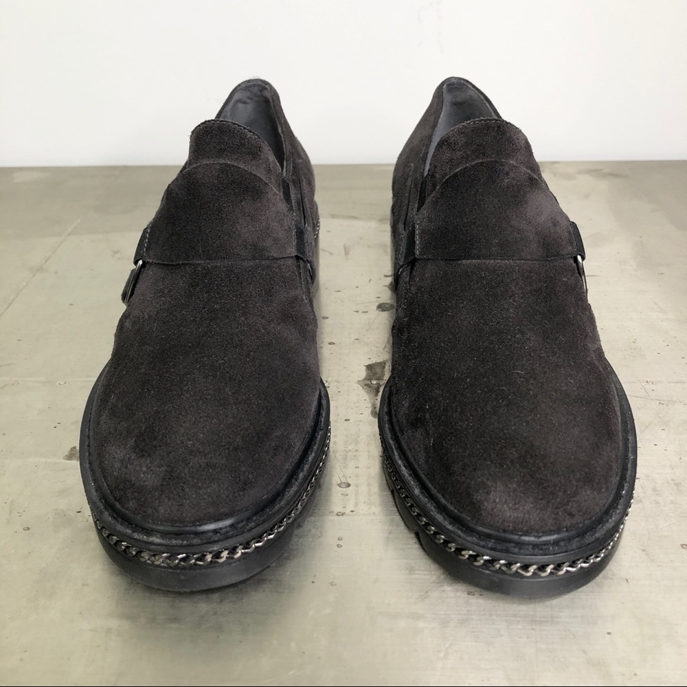 Stuart Weitzman Suede Loafer Harness Chain Detail… - image 3